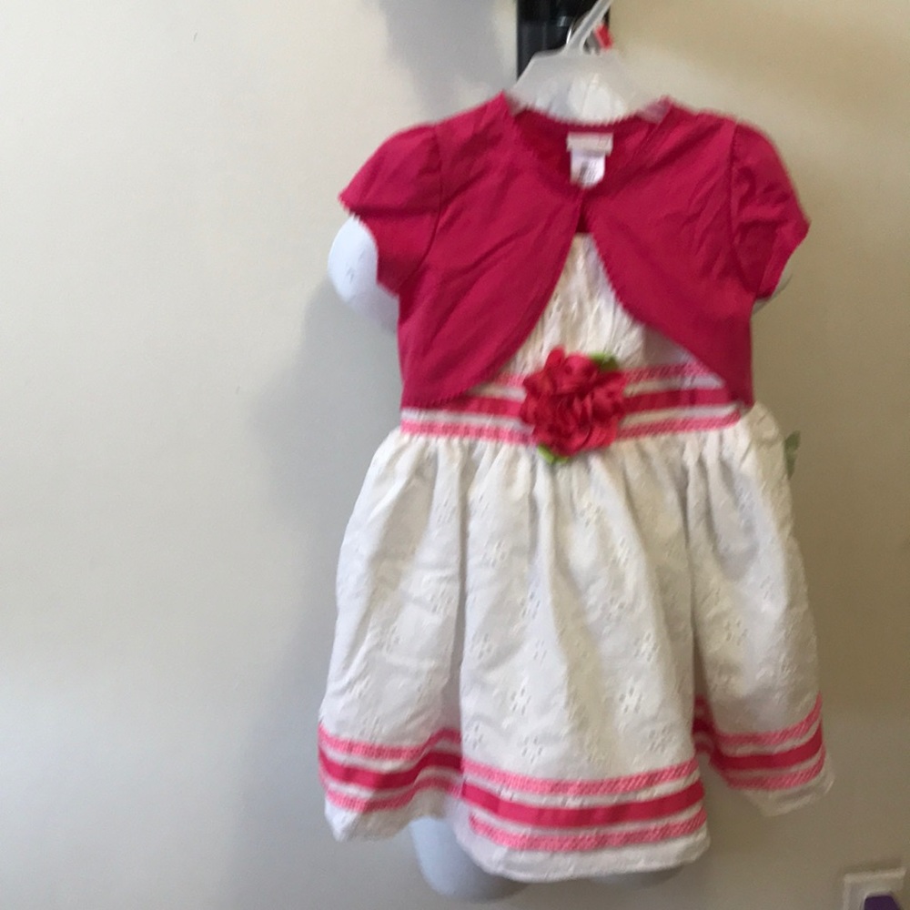 Little girls spring/formal dress with sweater